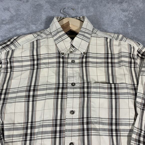 Dockers Plaid Button Up Cotton Pocket Long Sleeve Short Size Large Men’s - Picture 5 of 12